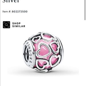 pandora heart encase in love starling silver charm